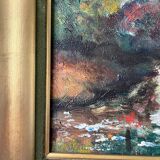 River landscape - Oil on canvas - Early 20th century