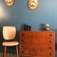 Set de 5 chaises aux pieds compas scandinave vintage 1960