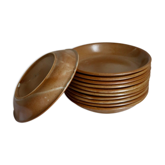 11 plates in speckled sandstone brenne grès de france