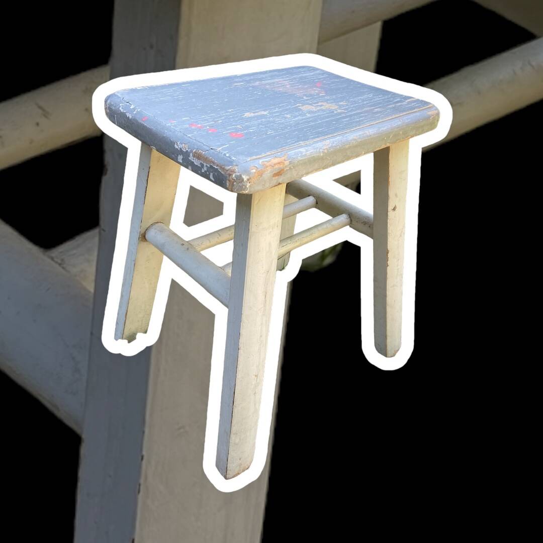 Small vintage wooden stool