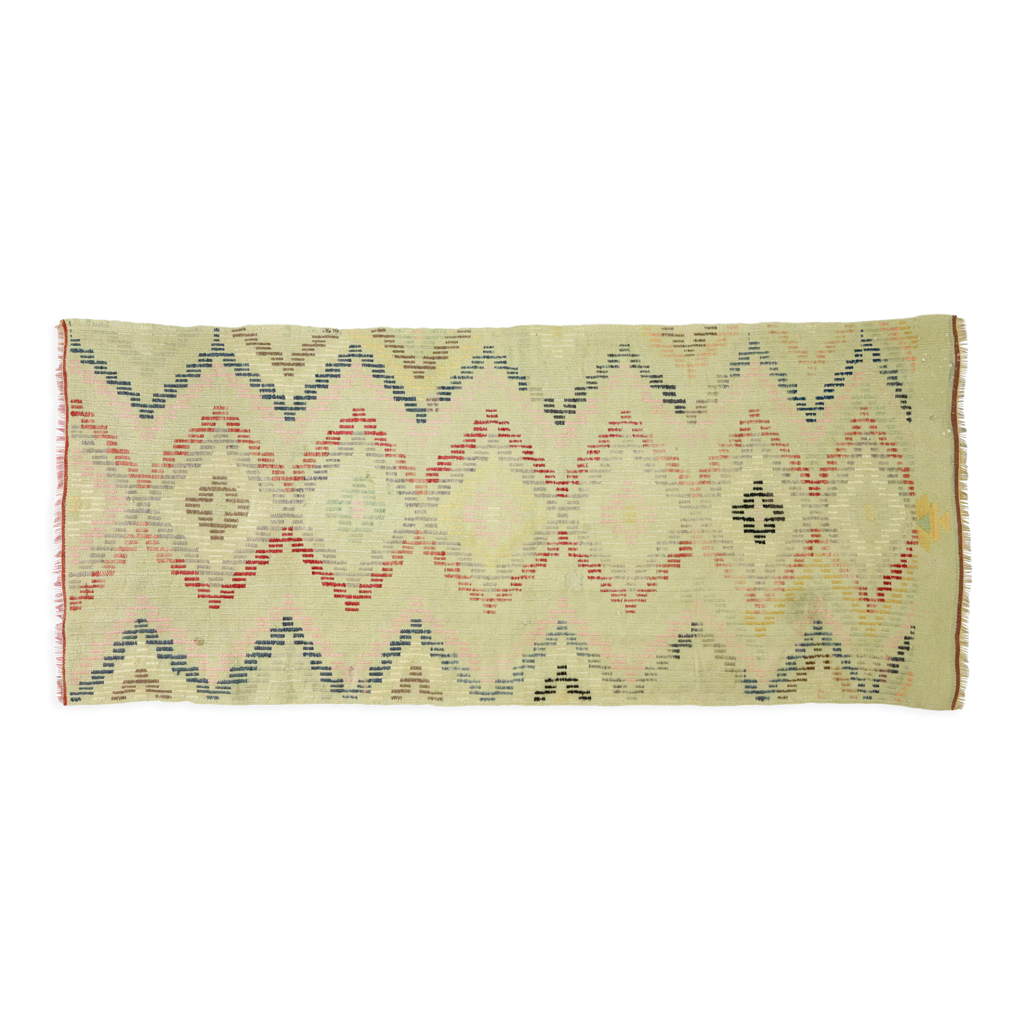 Anatolian handmade kilim rug 244 cm x 76 cm
