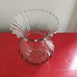 Vase en verre soufflé vintage