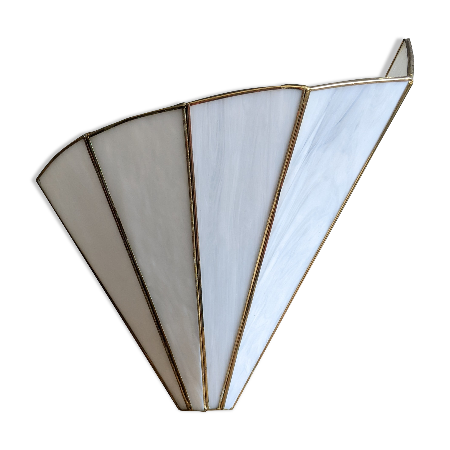 Wall lamp fan mother-of-pearl and brass