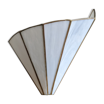 Wall lamp fan mother-of-pearl and brass