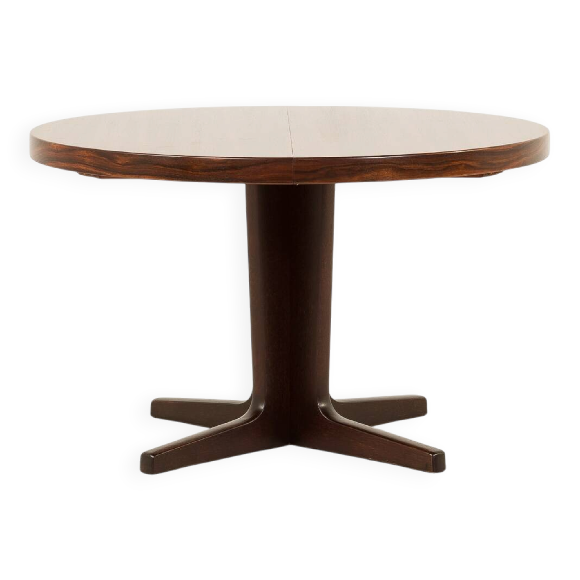 Danish Rosewood pedestal extension table attr. to Gudme Mobelfabrik, 1970s