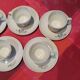 5 tasses à cadé avec soucoupes