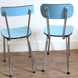 Duo blue formica chairs