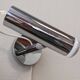 Modernist chrome metal wall light, France circa 1970.
