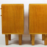 Set of 2 nightstands with glass tops from N. Domov, 1970s