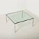 Modernist chrome and thick tempered glass coffe table, Germany, 1980s