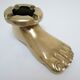 Anthropomorphic ashtray solid brass foot design 70s