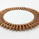 Rattan round mirror ca.1950