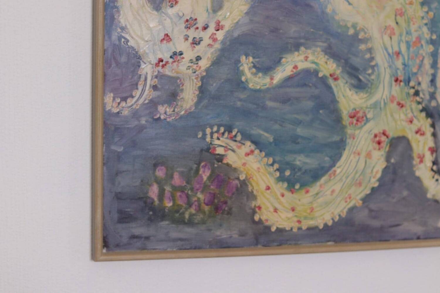Original Swedish Oil on Canvas – “Figures” by JZON – Vintage, Framed