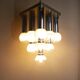 Chandelier with satin glass lights, Italy, 1970s