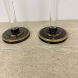 Lot de 2 bougeoirs en lucite Caravell, années 1970