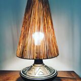 Ceramic lamp signed Jean Rivière 1950