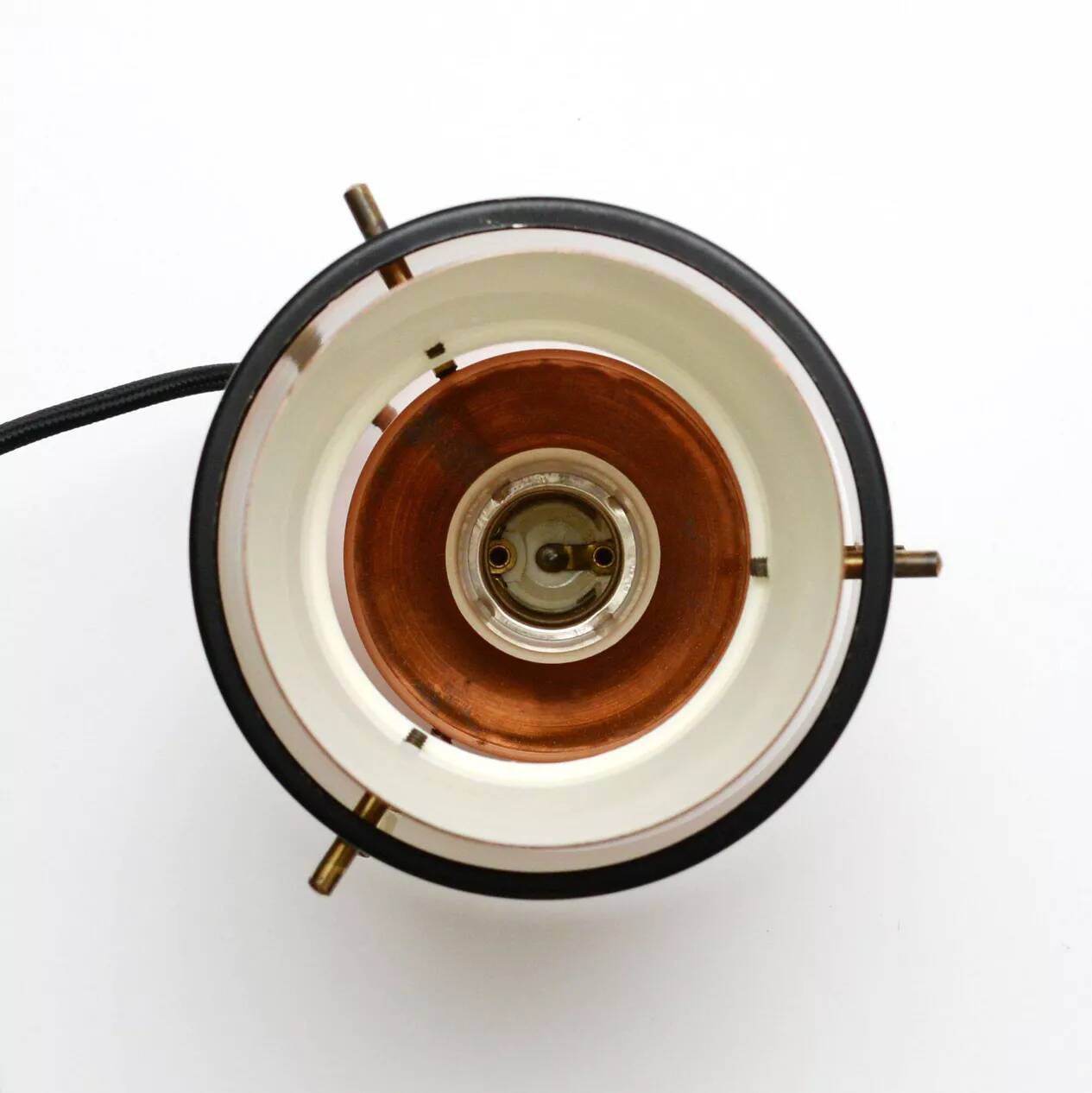 Copper lamp in the Trava style, design by Carl Thore, 1960s