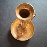 Vintage candlestick in solid bronze