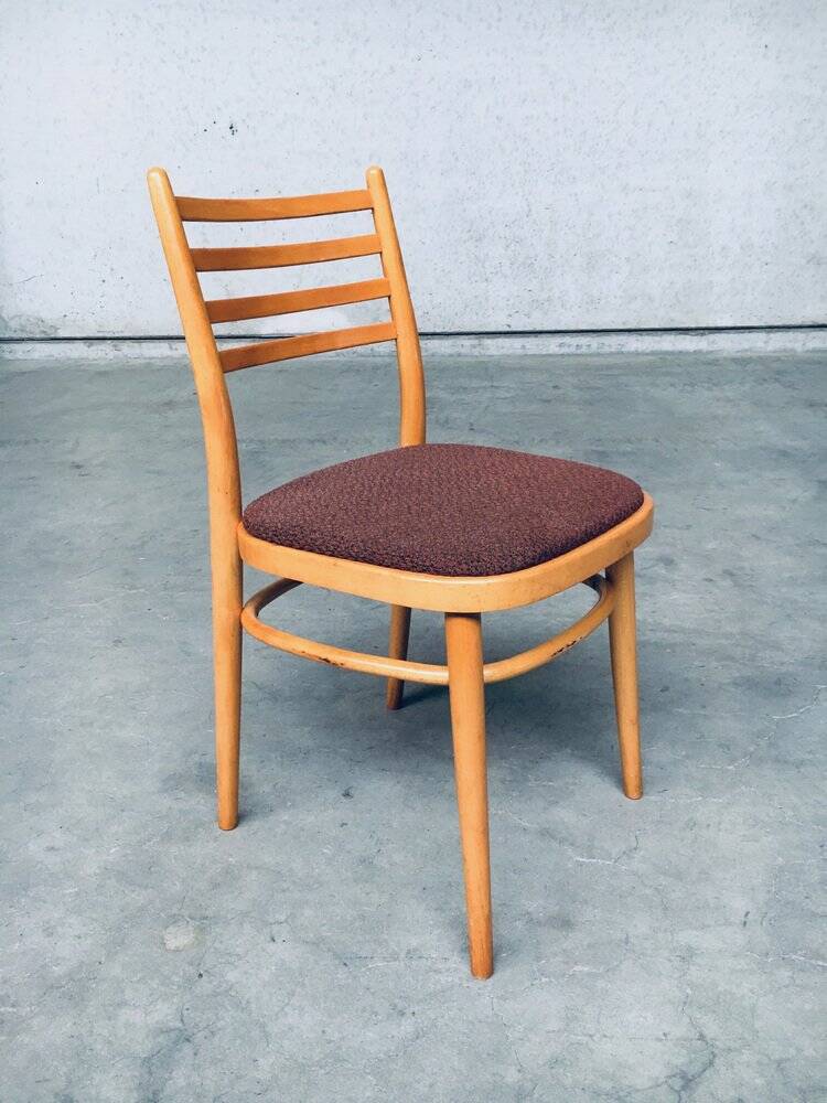 Mid-Century Modern Dining Chairs from Ton, Czechoslovakia, 1968, Set of 4