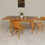 Extendable lacquered table czechoslovakia trud 1960