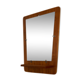 Vintage free-form teak entrance mirror 50s