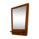 Vintage free-form teak entrance mirror 50s