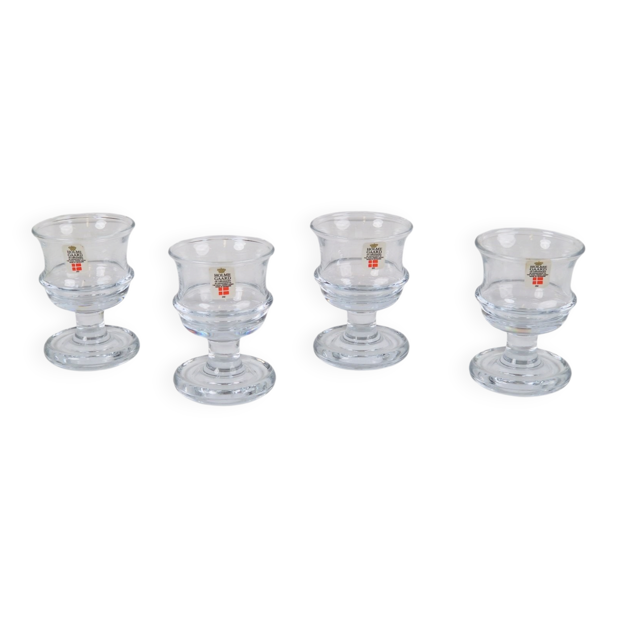 Verres à shot vintage par Michael Bang pour Holmegaard, années 1970, ensemble de 4