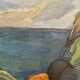 Large Original Swedish Oil on Canvas – “Storm Clouds Bohuslän” by Stig Delang – Signed – Vintage & Framed