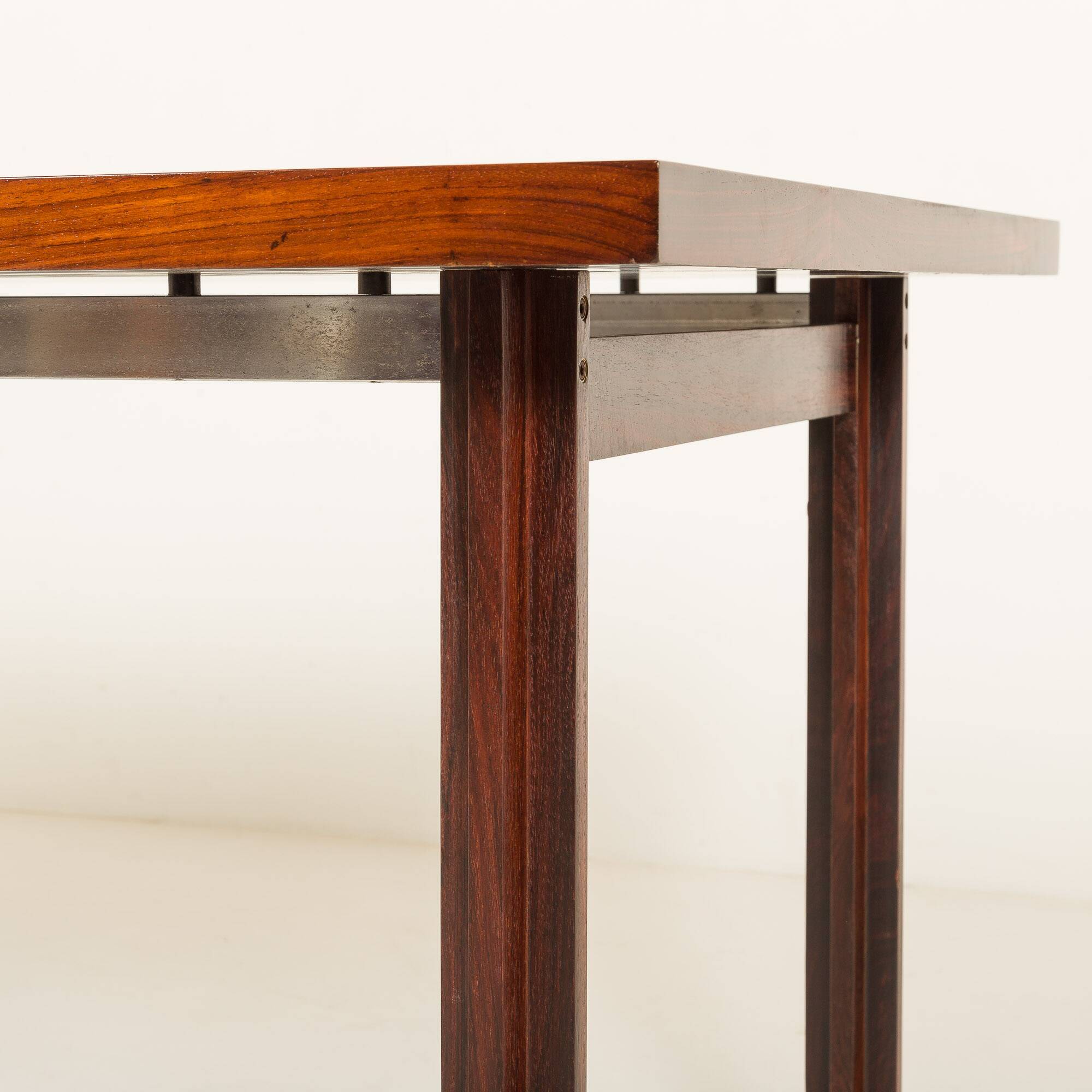 Italian extra long mid century rosewood table 1960s