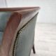 1950s, Danish 3-seater sofa, green/blue furniture velour, ash wood.