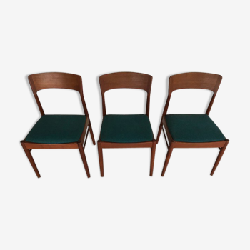 Série de trois chaises scandinave 1960