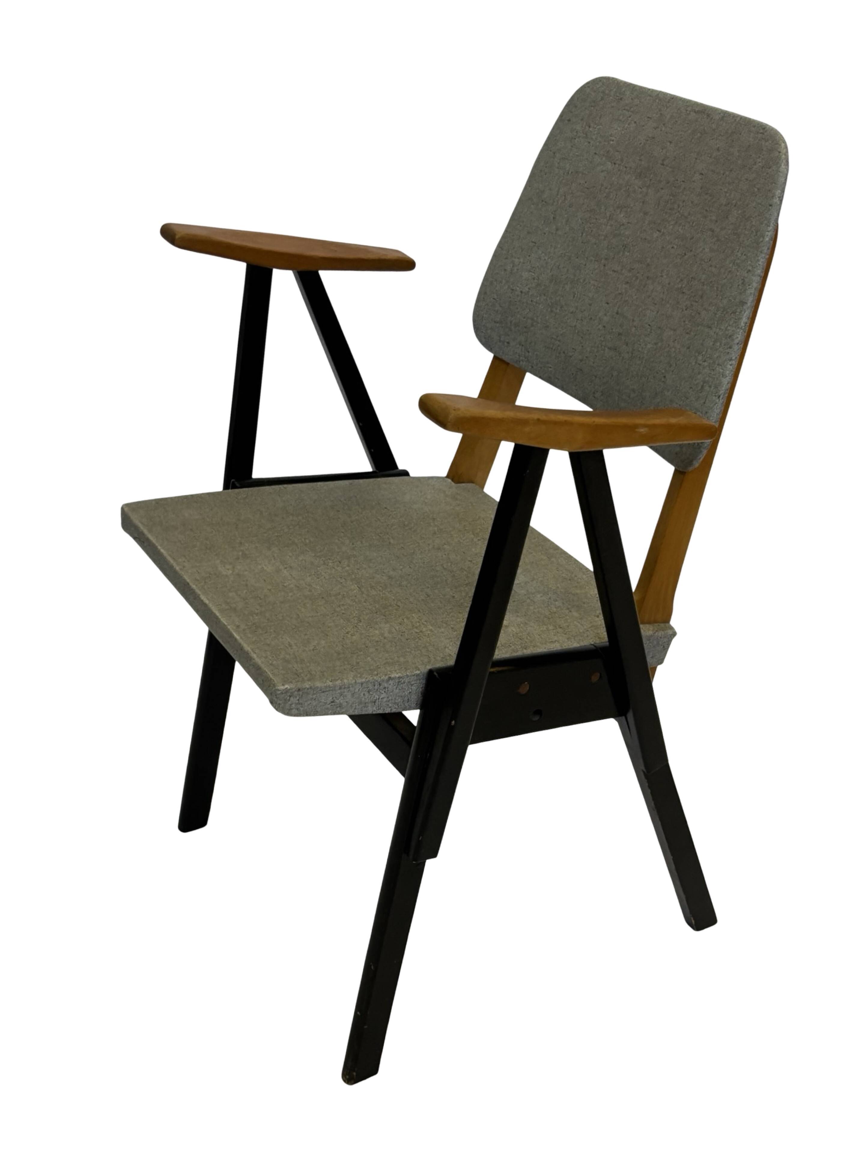 Vintage Palais De Tokyo armchair by Zwager Ermeloo, 1950's design