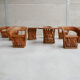 Set of Mid-Century Art Populaire Dining Chair and Table Set