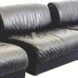 Canapé modulable en cuir, Chauffeuses vintage en cuir