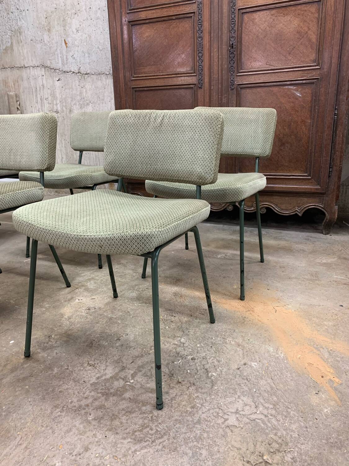6 Chaises Design André Simard Airborne Vintage