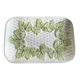 Plat de service en barbotine majolique française à motif de feuilles de vigne et de panier tressé