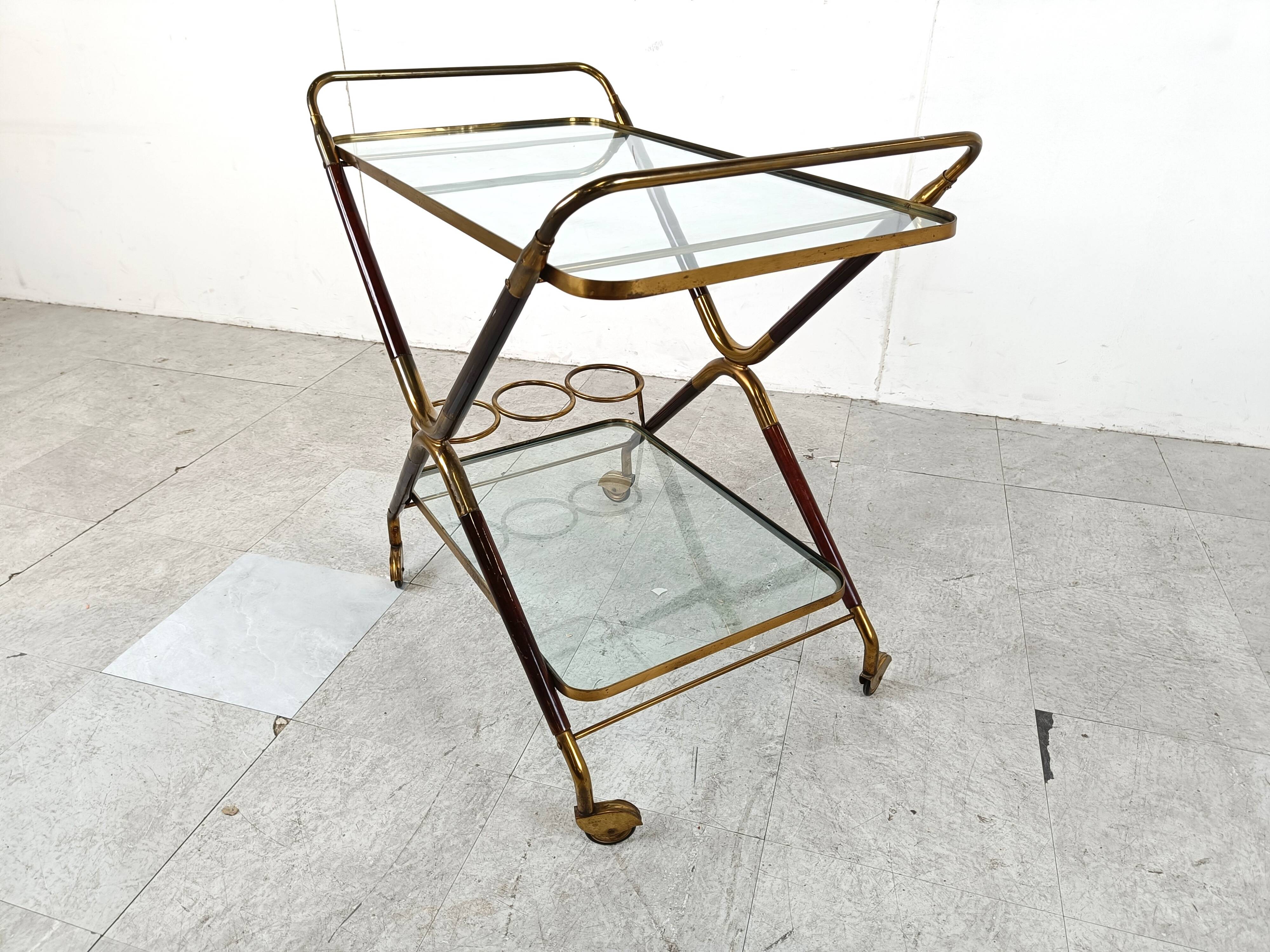 Vintage italian serving trolley style Cesare Lacca, 1950s