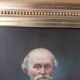 Painting Portrait of an ancient man 19th with gilded wooden frame