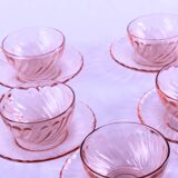 Rosaline pink glass coffee set