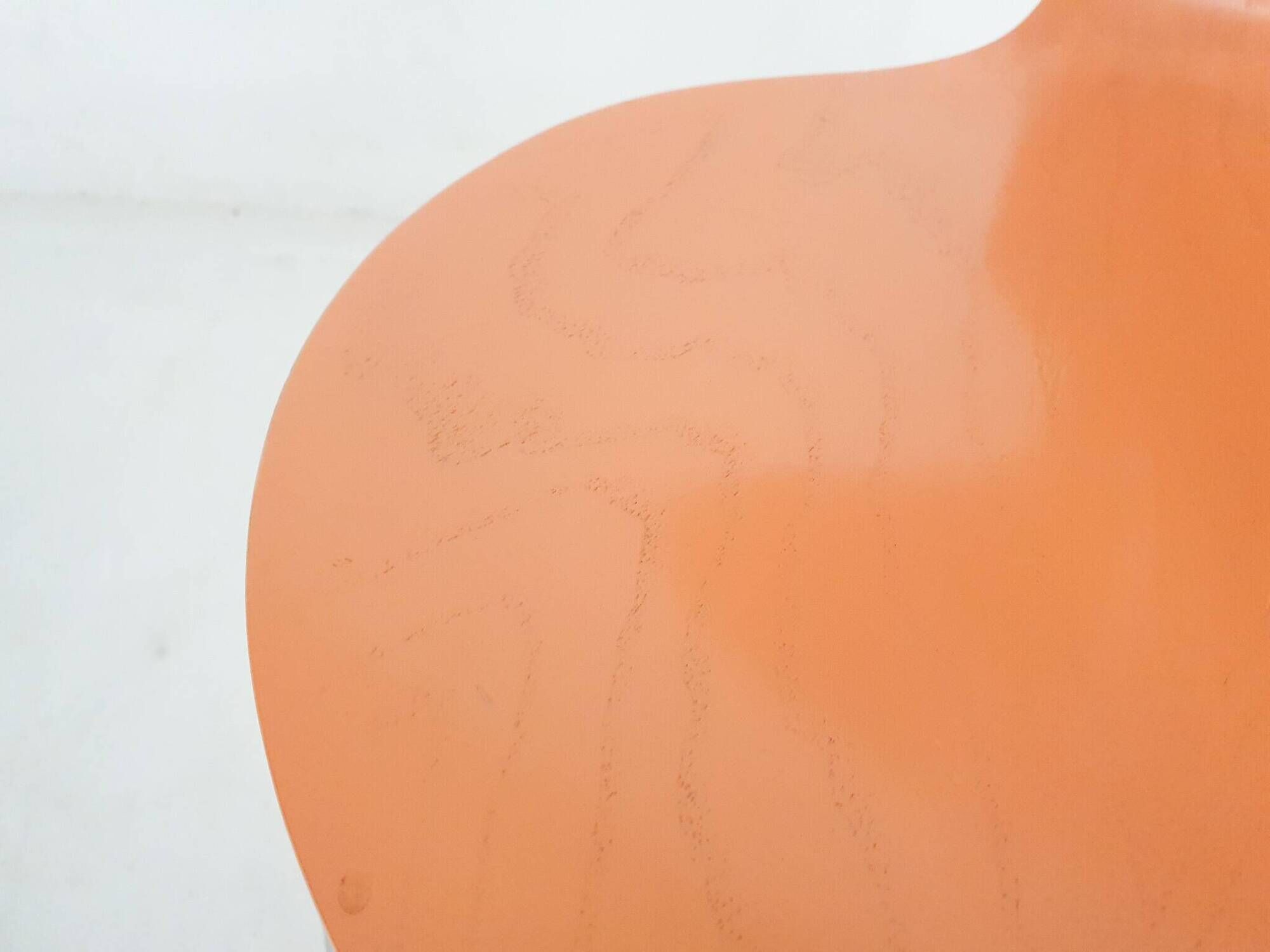 Arne Jacobsen for Fritz Hansen peach wooden "Ant" chair, Denmark 1996