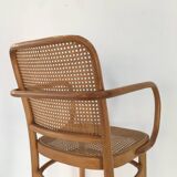 Bentwood and cane armchair