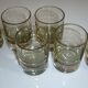 Suite of 6 glasses of smoked glass