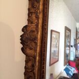Moroir ancien en bois doré 62x112cm