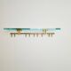 Brass and Glass R14G Wall-Mounted Coat Rack from Peter Ghyczy, 1980s
