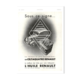 Vintage poster 30s Renault Automobiles