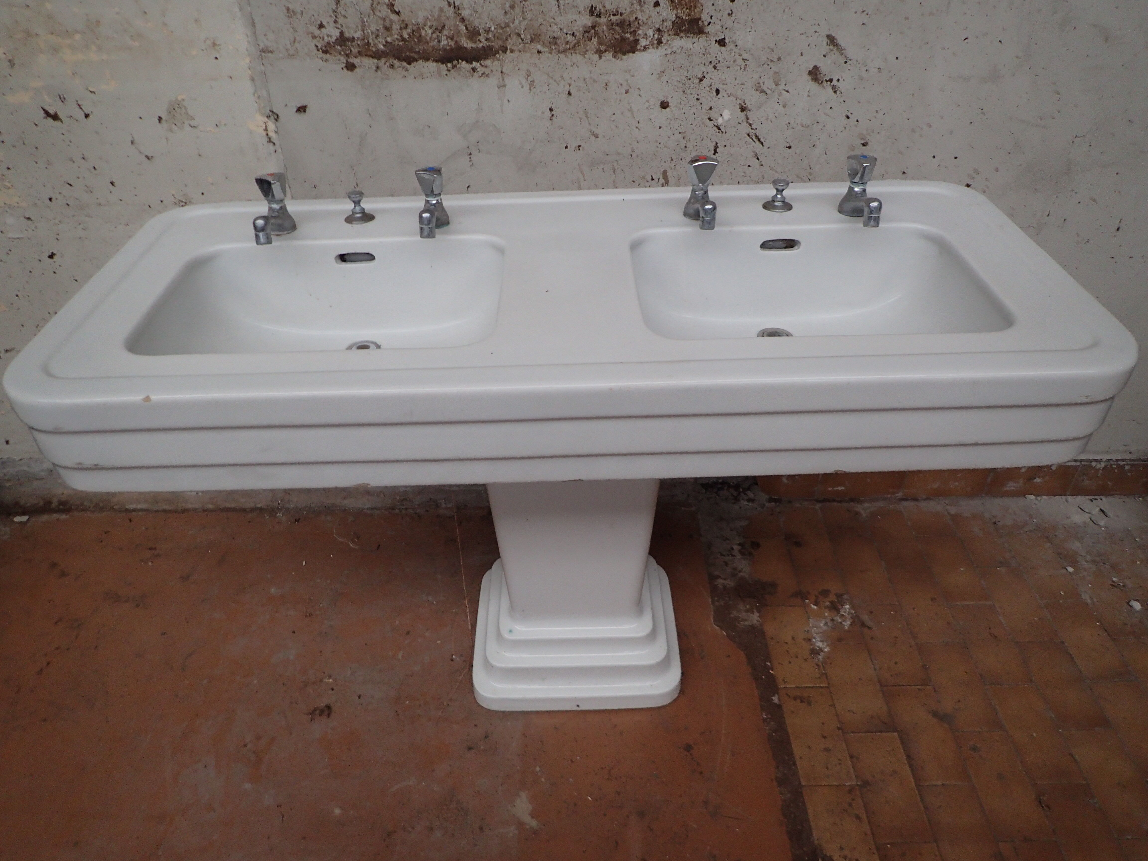 Double sink, rectangle, 3 steps