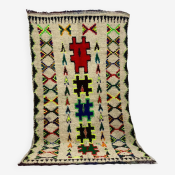 Handmade wool Berber rug 233 X 136 CM