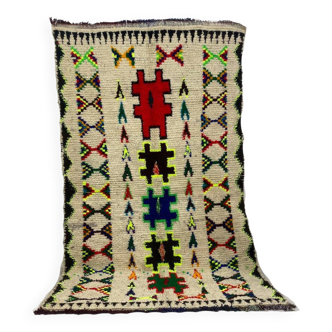Handmade wool Berber rug 233 X 136 CM