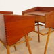 Ensemble de tables de chevet vintage danoises | Teck et chêne | Vintage