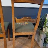 Canvas upholstered chairs
